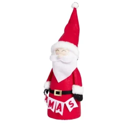 Père noël à poser en feutrine Ø14xH40cm-Gifi Clearance