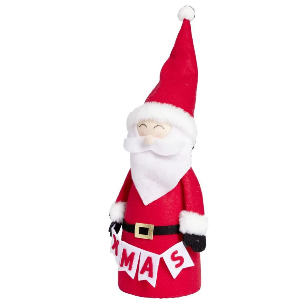Père noël à poser en feutrine Ø14xH40cm-Gifi Clearance