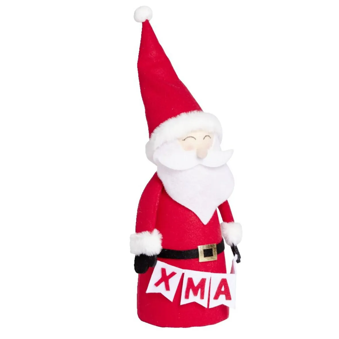 Père noël à poser en feutrine Ø14xH40cm-Gifi Clearance