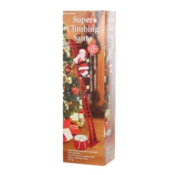 Père Noël animé et musical escaladant une échelle H. 110 cm-Gifi Clearance