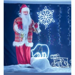 Père Noël animé musical H180 cm intérieur-Gifi Sale