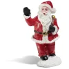 Père Noël avec hotte rouge blanc noir en résine-Gifi Discount