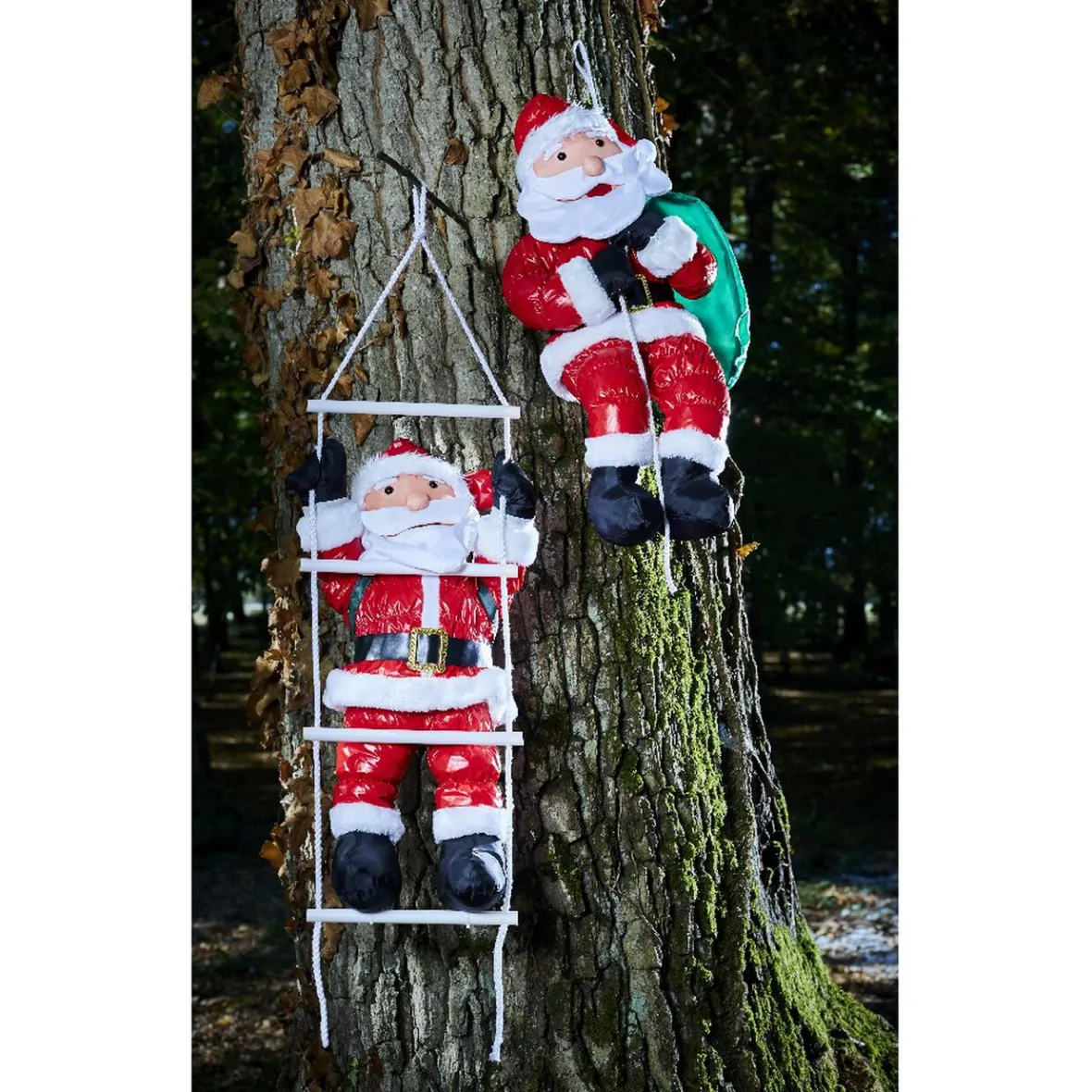 Père Noël gonflable grimpeur sur échelle-Gifi New