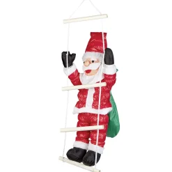 Père Noël gonflable grimpeur sur échelle-Gifi Discount