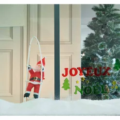 Père Noël grimpeur sur échelle h. 20 cm-Gifi Online