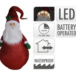 Père Noël lumineux extérieur H.2m-Gifi Discount
