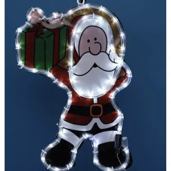 Père Noël lumineux multicolore h.42 cm-Gifi Outlet
