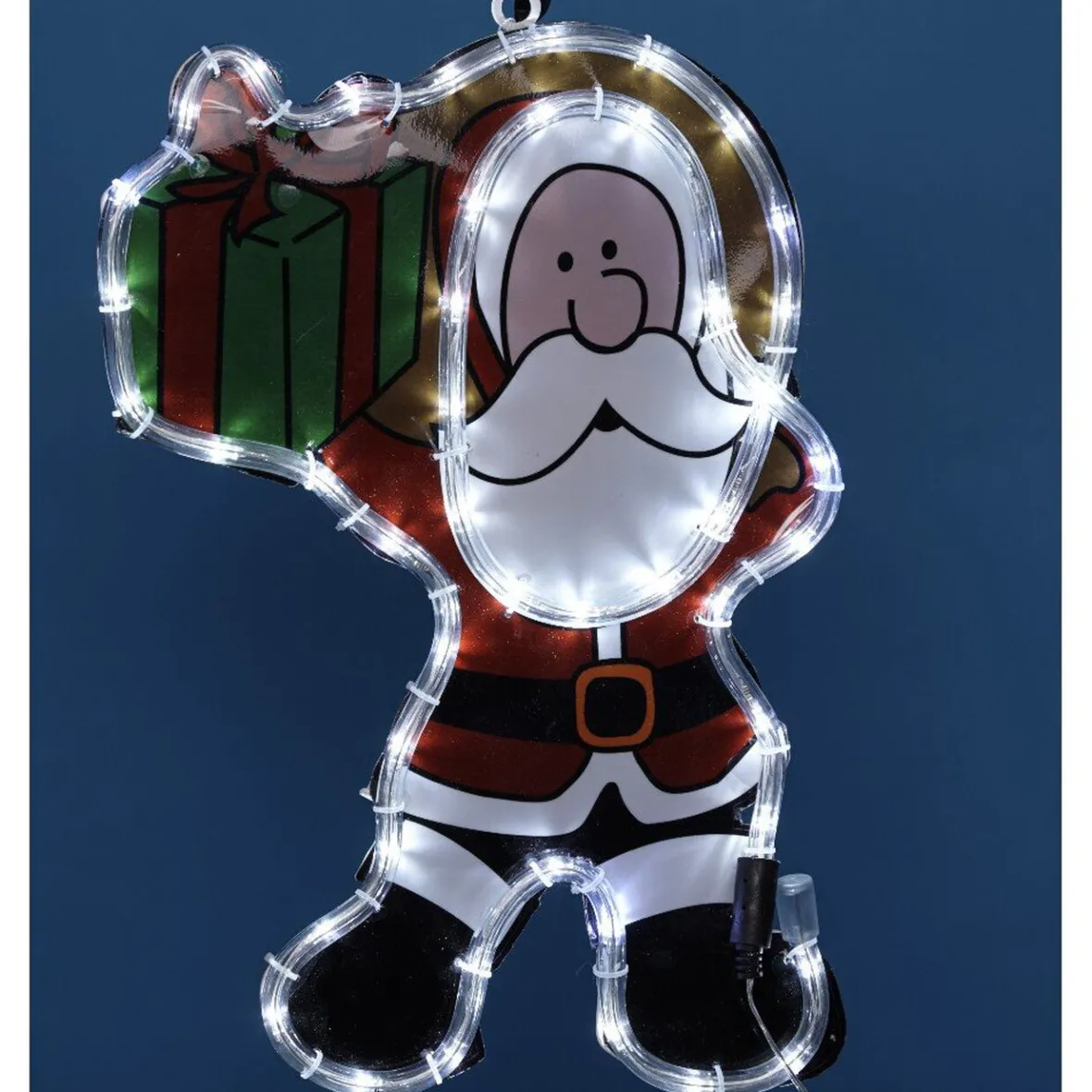 Père Noël lumineux multicolore h.42 cm-Gifi Outlet