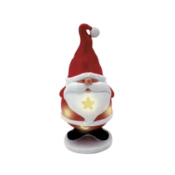 Père Noël lumineux solaire LED blanc chaud H31cm-Gifi Outlet