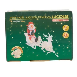 Père Noël sur traineau lumineux-Gifi