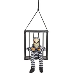 Prisonnier squelette animé décoration Halloween-Gifi Outlet