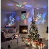 Projecteur de Noël LED animé flocons personnages multicolores-Gifi Outlet