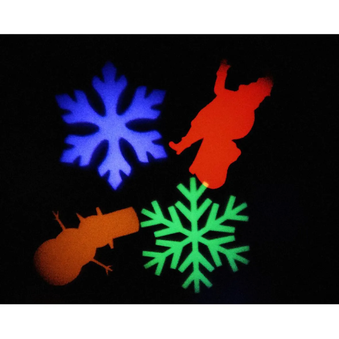 Projecteur de Noël LED animé flocons personnages multicolores-Gifi Outlet