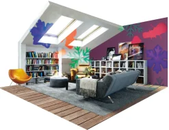 Projecteur de Noël LED animé flocons personnages multicolores-Gifi Outlet