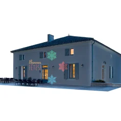 Projecteur de Noël LED animé flocon Bonnes Fêtes-Gifi Sale