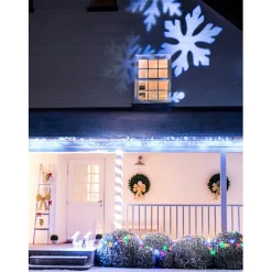Projecteur extérieur LED Noël motifs flocons animés-Gifi Outlet