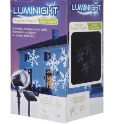 Projecteur extérieur LED solaire Noël flocons animés-Gifi Best