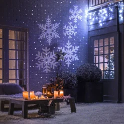 Projecteur lazer fixe et animé flocons points extérieur-Gifi Sale