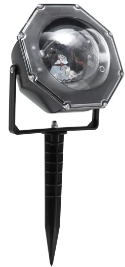 Projecteur LED 10 motifs effet chute de neige animé et fixe-Gifi