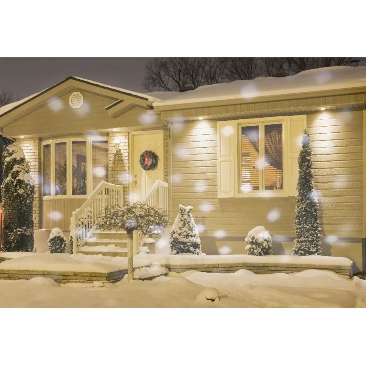 Projecteur LED animé effet pois blanc extérieur-Gifi Online