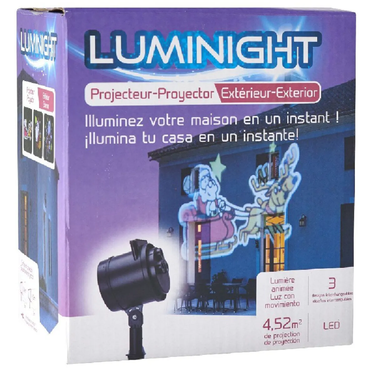 Projecteur Père Noël animé extérieur 36 LED-Gifi Sale