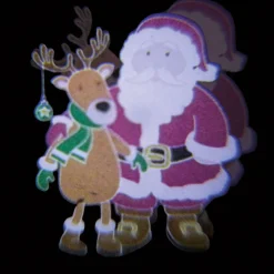 Projecteur solaire Noël animé 2 LED-Gifi New