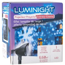 Projecteur tempête de neige extérieur 4 LED-Gifi Discount