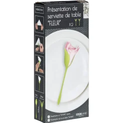 Présentoir serviette papier forme tige verte fleur-Gifi