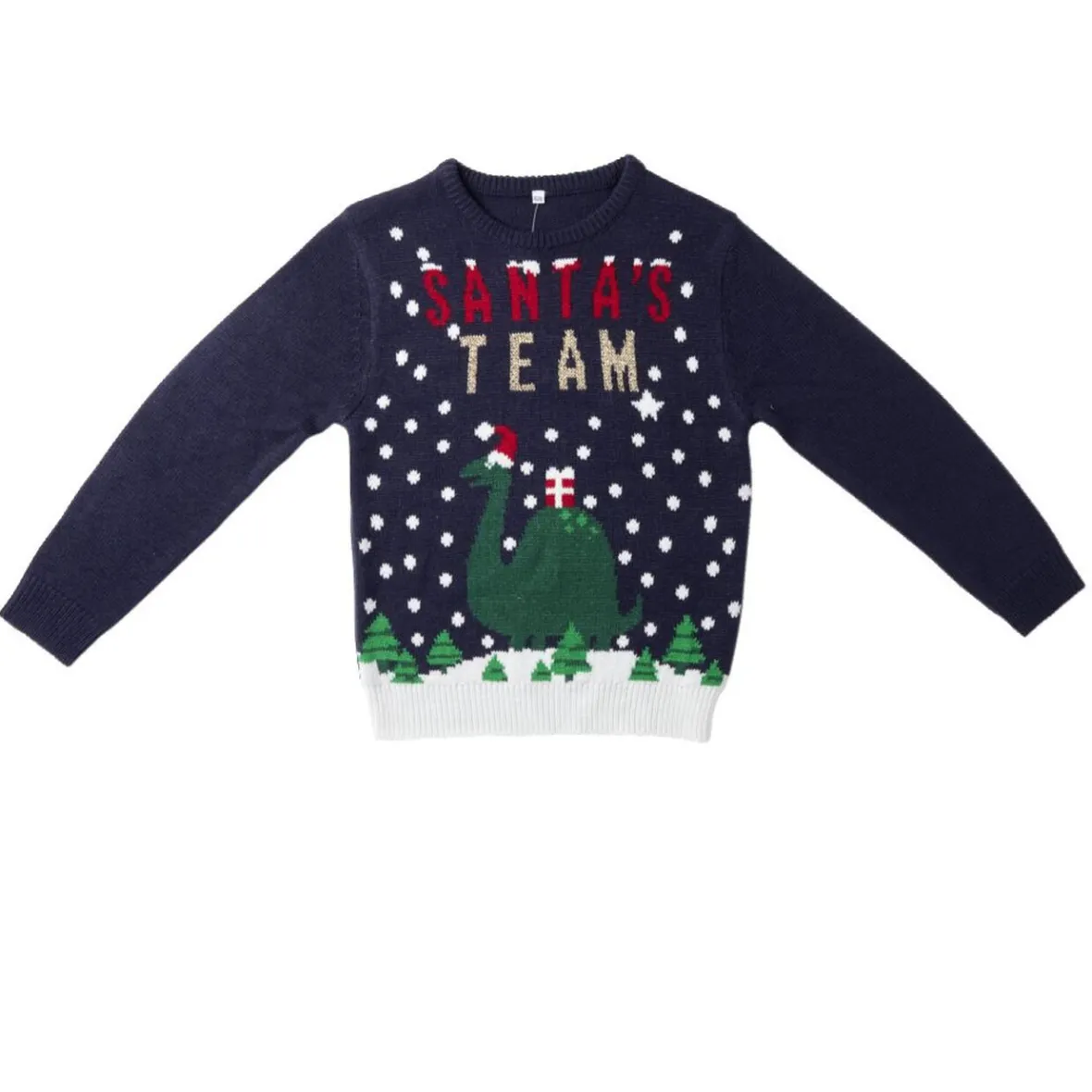 Pull de Noël enfant Santa's Team licorne rose-Gifi New