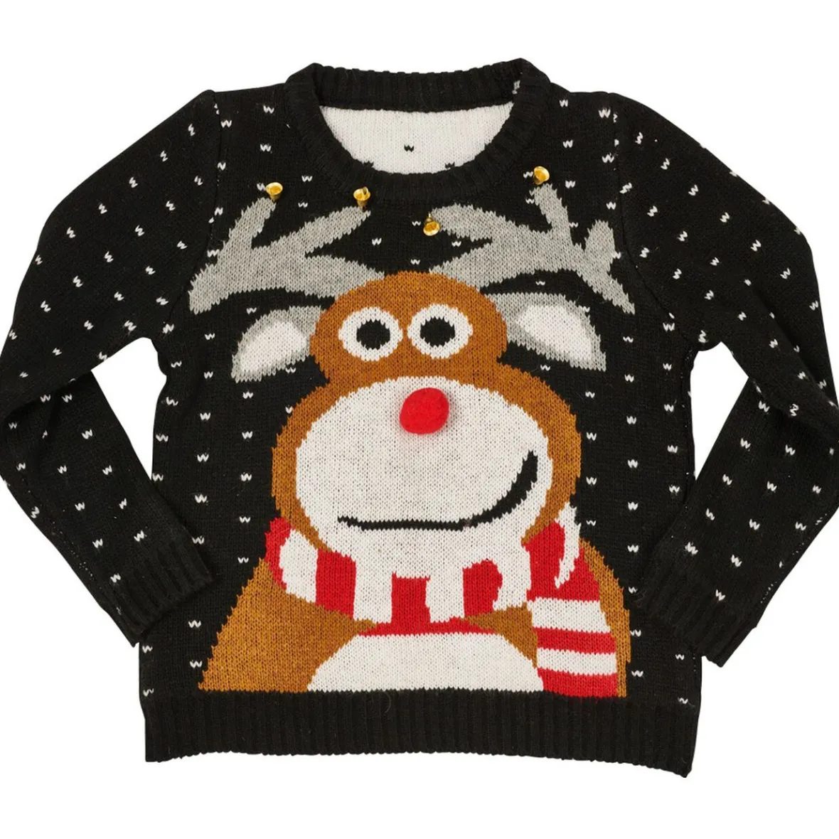 Pull de Noël fantaisie enfant rouge ou noir-Gifi Discount