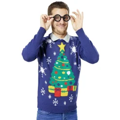 Pull de Noël lumineux à led Adulte Taille M-Gifi Best