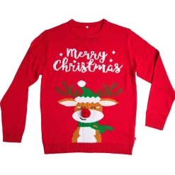 Pull Noël adulte renne Merry Christmas S/M ou L/XL-Gifi Clearance