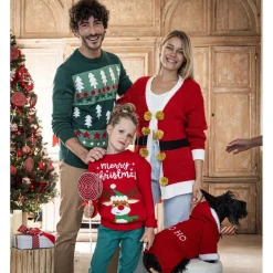 Pull Noël enfant renne Merry Christmas 6/8ans-Gifi Outlet