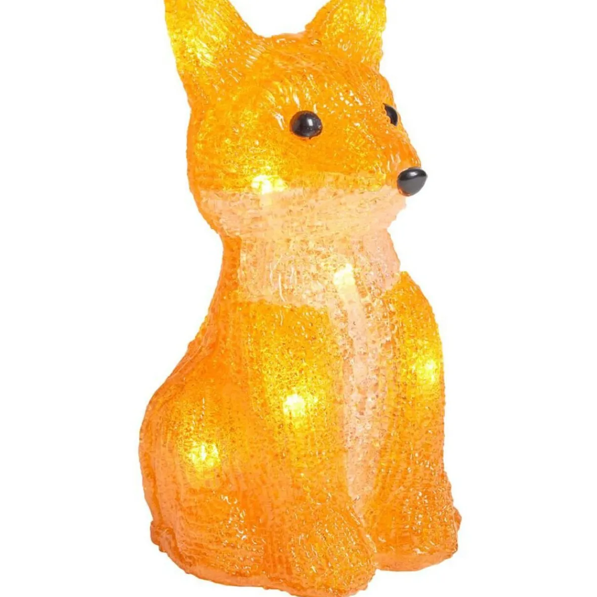 Renard lumineux en acrylique 12LED blanc chaud H18,5cm-Gifi Hot