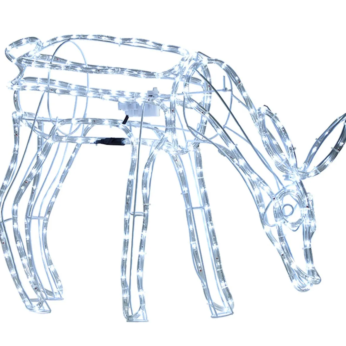 Renne 3D lumineux animé blanc clignotant-Gifi Hot