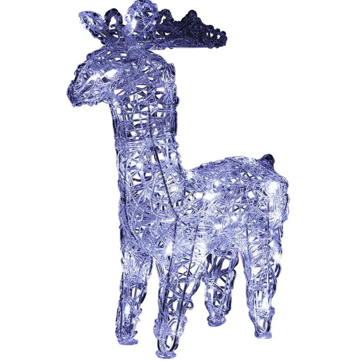 Renne de Noël lumineux 35 LED blanc froid H.42 cm-Gifi New