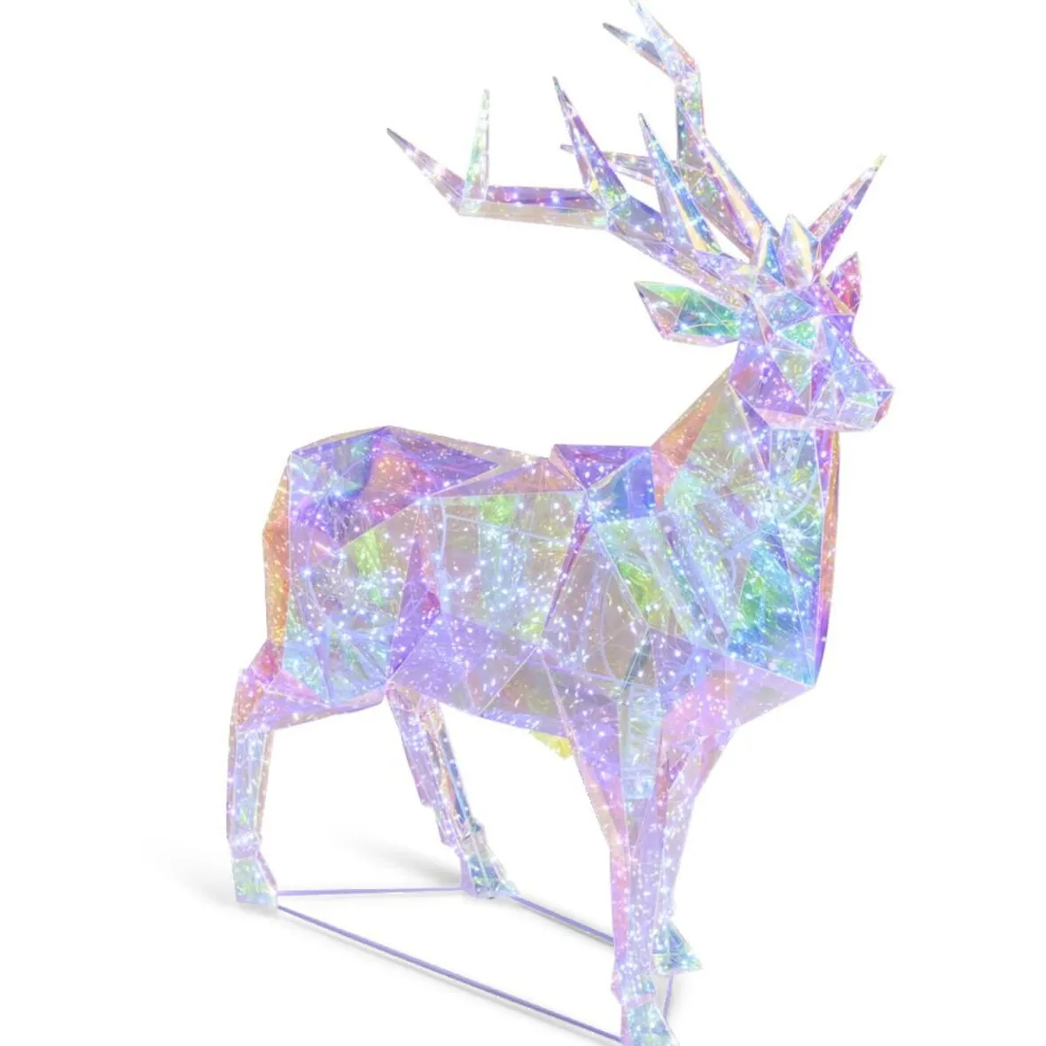 Renne XL plastique transparent effet holographique H145cm-Gifi Discount