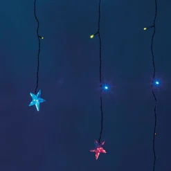 Rideau lumineux solaire multicolore clignotant 2 m-Gifi Outlet