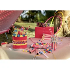 Rouleau de serpentins Circus rouge, bleu, blanc, jaune x 2-Gifi Sale