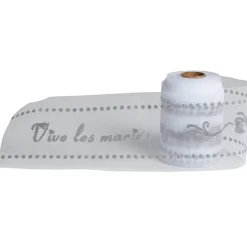 Rouleau de tulle vive les mariés blanc argenté-Gifi New