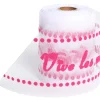 Rouleau de tulle vive les mariés blanc rose fuchsia-Gifi