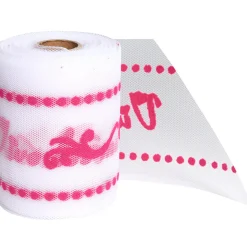 Rouleau de tulle vive les mariés blanc rose fuchsia-Gifi