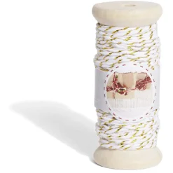 Rouleau fil coton blanc et doré 15m-Gifi Best