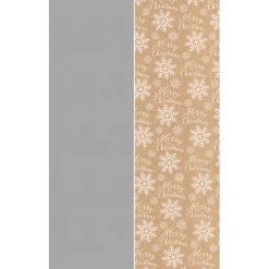 Rouleau papier cadeau kraft 100% recyclé uni argent ou imprimé flocons L200x70cm-Gifi Hot