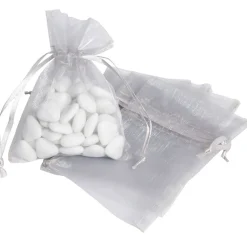 Sac à dragées argenté x5-Gifi Discount