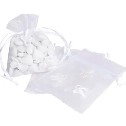 Sac à dragées blanc design tétine x6-Gifi Hot