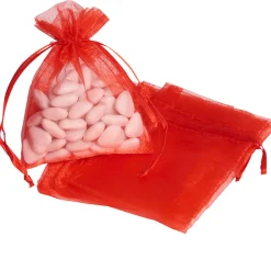 Sac à dragées rouge x5-Gifi Clearance