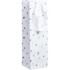 Sac cadeau à bouteille imprimé Noël-Gifi Outlet