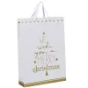 Sac cadeau de Noël blanc et doré grand modèle-Gifi Sale