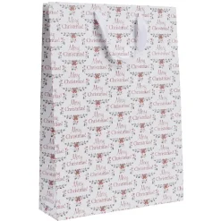 Sac cadeau de Noël motif traditionnel taille L-Gifi Hot